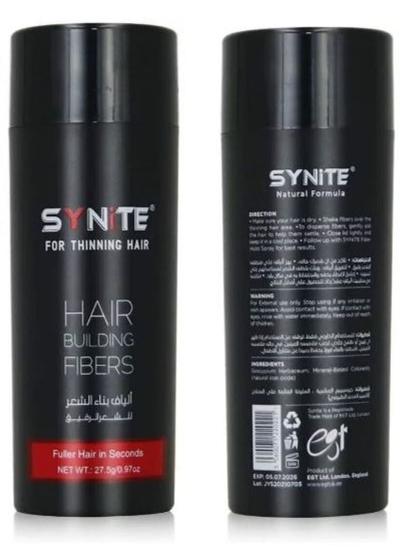 Hair Building Fibers for Thinning Hair (BLACK) | Hair Powder for Thinning Hair & Bald spots 27.5g Bottle | Fuller Hair Look Thicker in Seconds