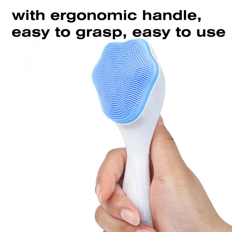 MR LION Silicone Face Scrubber and Exfoliator Brush - Facial Cleansing Brush for Blackhead, Acne, Pore, Cradle Cap - Deep Cleaning Skin Care 4 Pack - Image 2