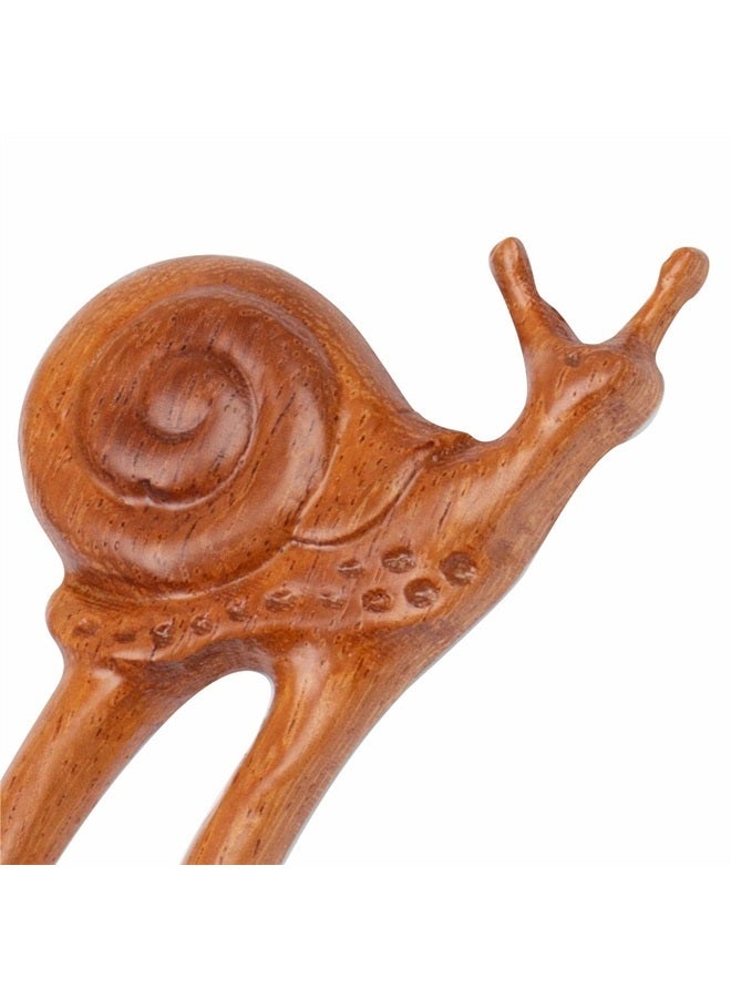 Handicraftviet Wooden Hair Pin Hand-Carve Hair Accessory for Women, 2 Prong Hair Fork For Long Hair, 6.29in, Natural Color Wood – Swing Hair fork - Set 1 - Image 4