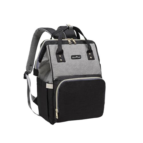 blue tree Premium Baby Diaper Bags For New Born Baby for Mothers | Maternity Waterproof Bags for Travel | Multiple Pocket to Easily Organise Baby Essentials Diaper Backpack for Moms (Black+Grey) - Image 1