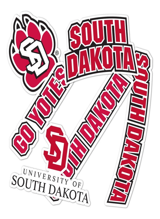 Desert Cactus The University of South Dakota Sticker South Dakota Coyotes Vinyl Decal Laptop Water Bottle Car Scrapbook Sheet (Type 2) - Image 1