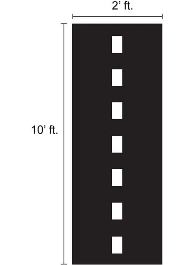 ARS 10ft Long Racetrack Floor Running Racer Party Decoration Mat Drag Race Car Road Go Kart Theme Birthday Games (2ft Wide) - Image 3