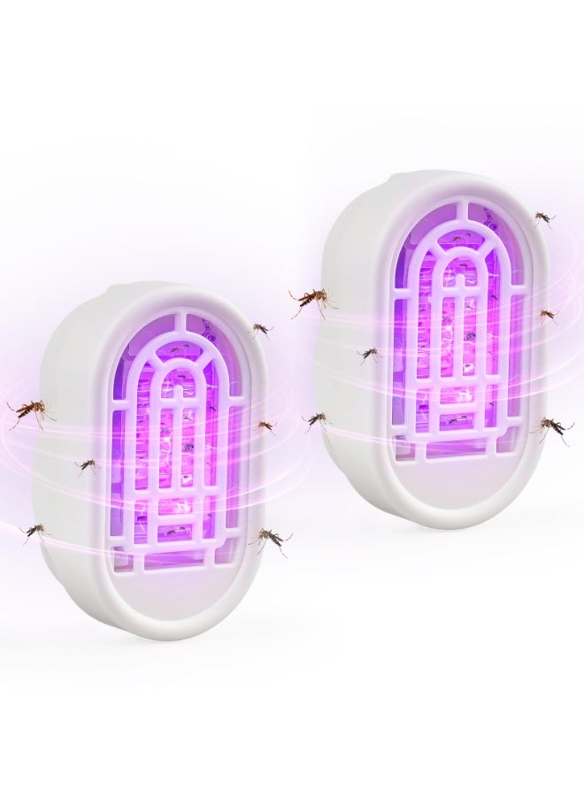 OSHIMA Mosquito Killer Lamp, Insect trap for Indoor Plug In Fly Killer, Quiet with UV Light Fly Zappe for Home Kitchen (2 pieces) - Image 1