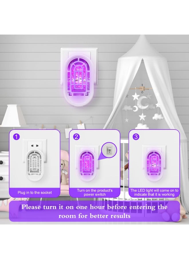 OSHIMA Mosquito Killer Lamp, Insect trap for Indoor Plug In Fly Killer, Quiet with UV Light Fly Zappe for Home Kitchen (2 pieces) - Image 2