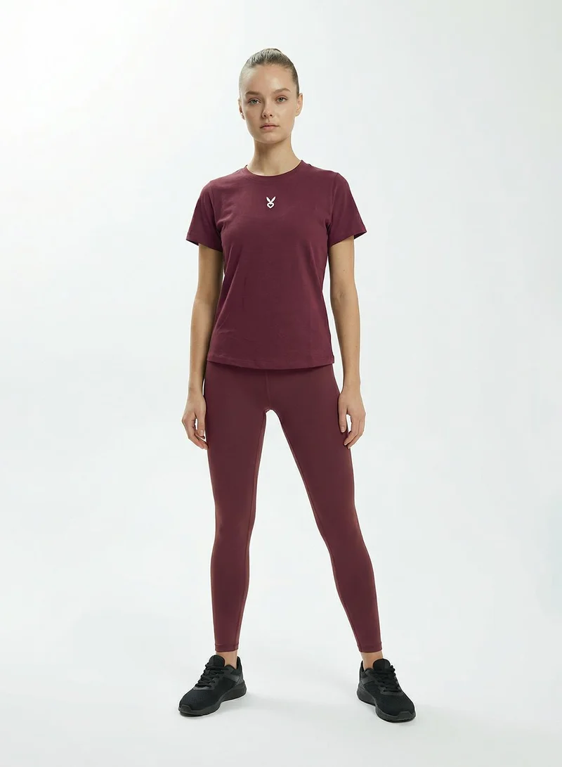 Cardio Bunny Women's Regular Fit T-Shirt with Logo Print