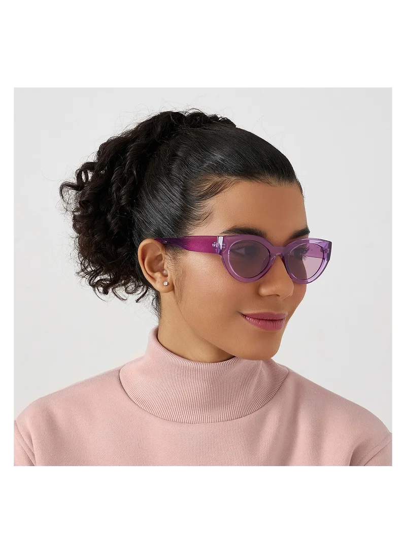 Blackout "BlackOut RAW Women's Cat Eye Sunglasses with UV400 Protection (Purple)"