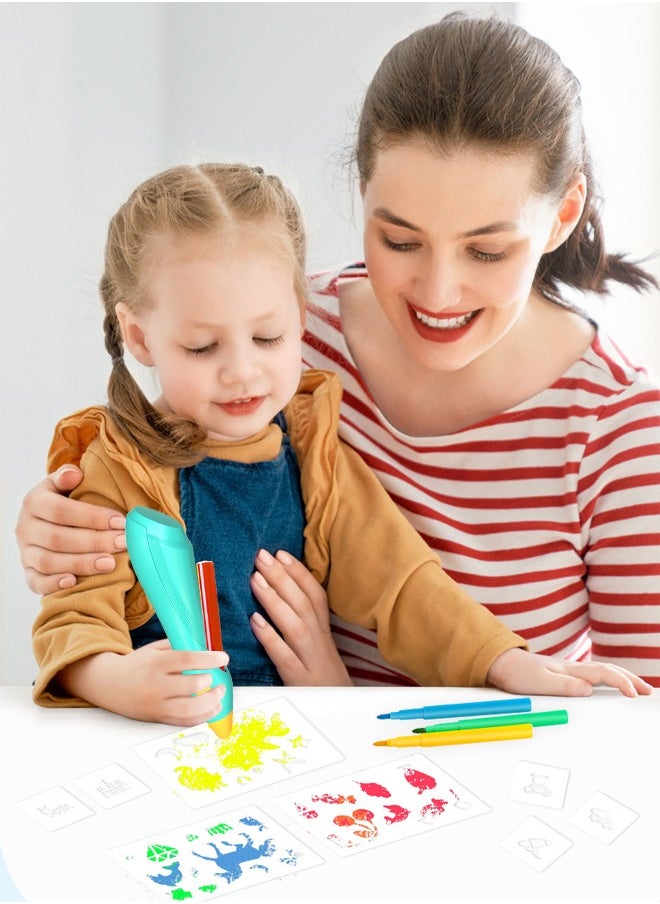 Occuwzz Electric Spray Paint Pen Marker Sprayer Graffiti Supplies Pen 12 Colors Markers Blow Pens Washable Watercolour Paints Pens Art and Crafts Education Gift For Kids School And Home  - Image 5