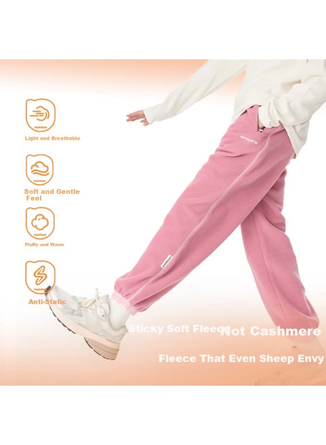 Onmygame Nuonuo Family Children's Fleece-lined Long Pants Autumn Winter Boys Girls Warm Mineral Blue 170 - Image 2