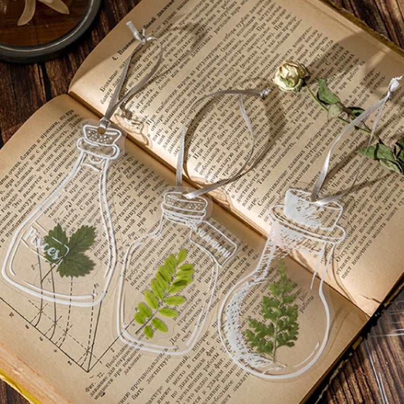 klarako Dried Flower Bookmark Bottle,Transparent Dried Flower Bookmarks,DIY Dried Flower Bookmark,Handmade Natural Dried Flower Bookmark,Fit Female Girl Adult Child Graduation (30PCS A) - Image 3