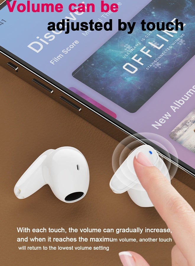OLO Hearing Aids for Mild to Moderate Loss, Invisible Magnetic Assistive Listening Devices, Contact Charging Box with LED Power Display for Home Office Daily Use (White)  - Image 4