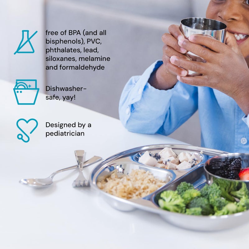 Ahimsa Stainless Steel Kids Utensils Set, Pediatrician Designed, Premium Kids Silverware, Non Toxic, Dishwasher Safe, Big Kid Fork and Spoon - Image 5