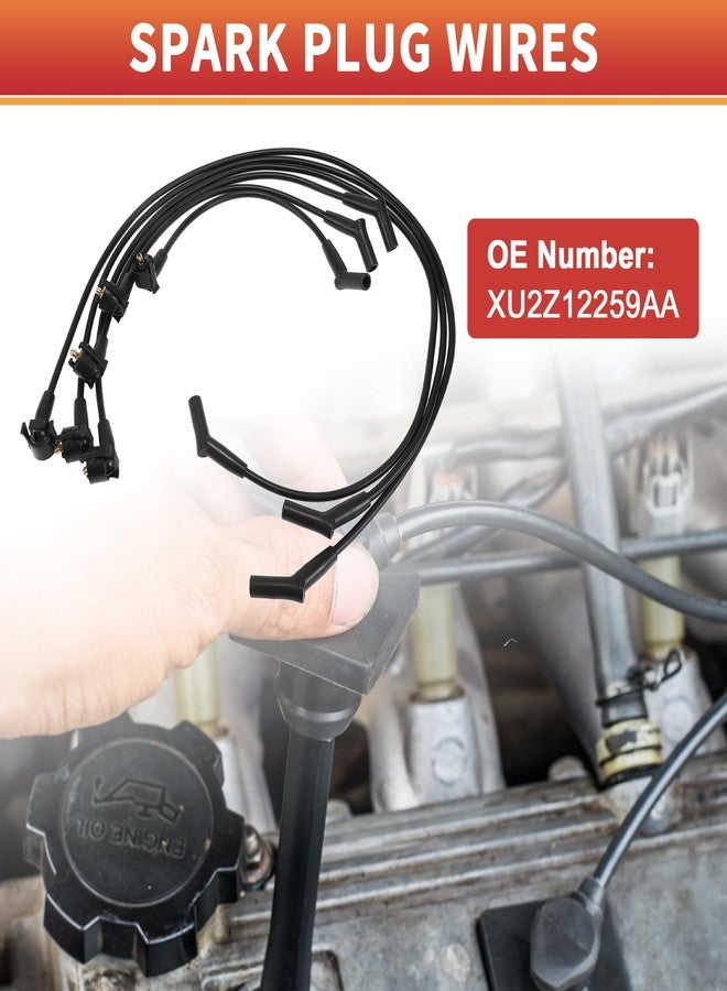 ACROPIX Car Spark Plug Coil Wires Ignition Coil Harness Cable Fit for Ford for Mustang 3.8L V6 A/T Base Convertible 1999 2000 No.XU2Z12259AA - Pack of 6 - Image 3