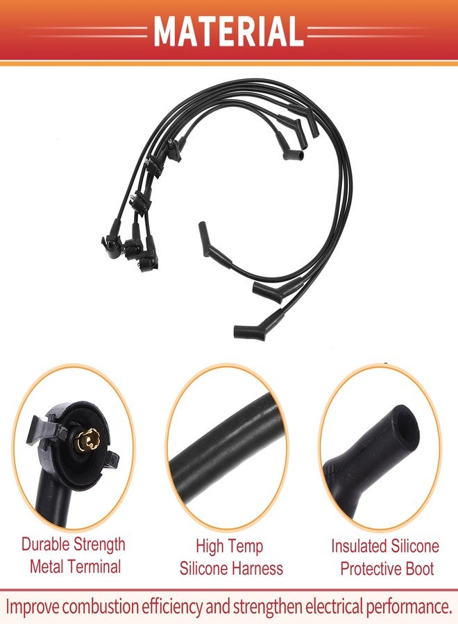 ACROPIX Car Spark Plug Coil Wires Ignition Coil Harness Cable Fit for Ford for Mustang 3.8L V6 A/T Base Convertible 1999 2000 No.XU2Z12259AA - Pack of 6 - Image 4