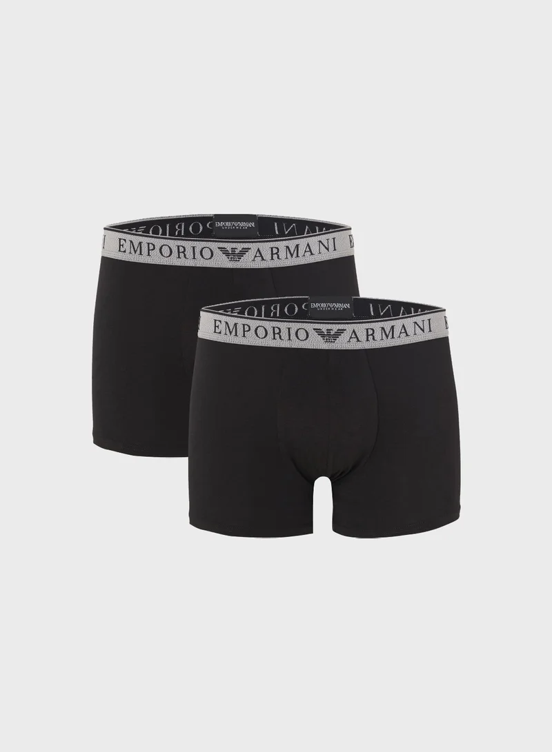 امبوريو ارماني 2 Pack Of Logo Boxers