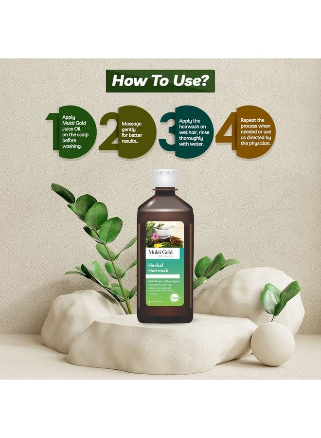 Muktigold Mukti Gold Herbal Hairwash - 400mL | Shampoo for Hairfall and Hair Growth | For all Hair Types | Blend of 15 Natural Herbs | Sulphate and Paraben Free (400ml (Pack of 2)) - Image 5