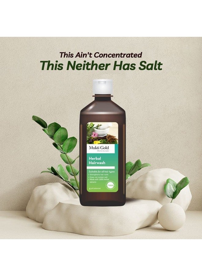 Muktigold Mukti Gold Herbal Hairwash - 400mL | Shampoo for Hairfall and Hair Growth | For all Hair Types | Blend of 15 Natural Herbs | Sulphate and Paraben Free (400ml (Pack of 2)) - Image 4