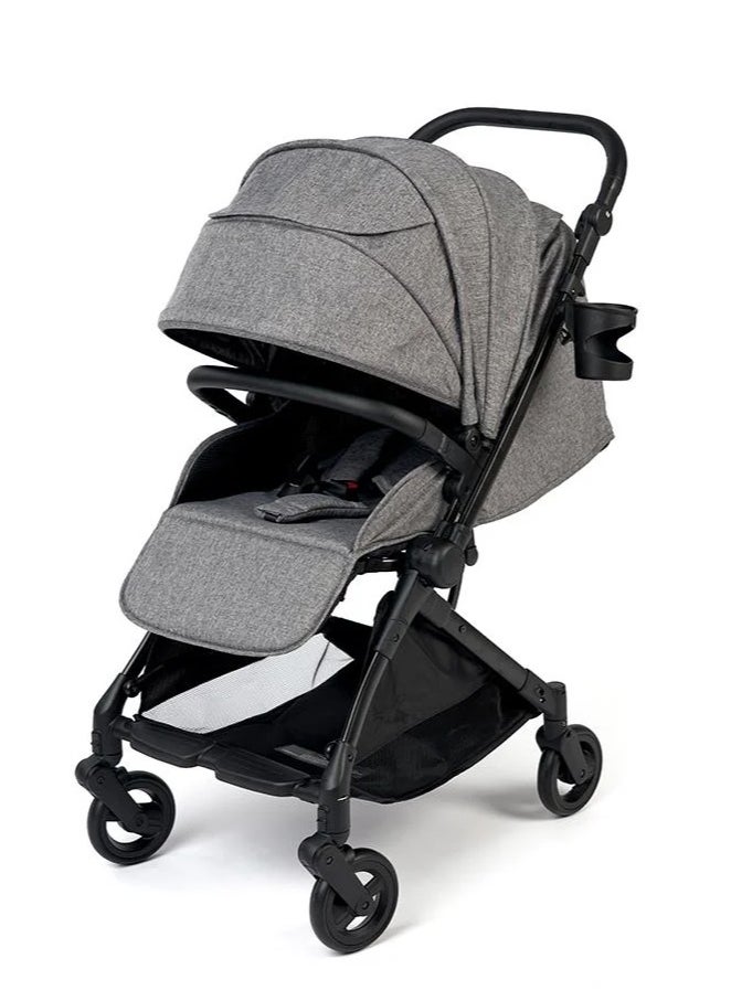 Cady One Lightweight, one-click folding two-way stroller with an oversized canopy suitable for infants from 0 to 36 months, adjustable canopy, comfortable stroller handle for easy towing and air travel, safety belt and a spacious storage basket at the bottom  - Image 4