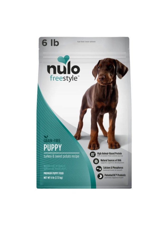 Nulo FreeStyle Puppy High-Protein Turkey & Sweet Potato with Patented BC30 Probiotics Dry Dog Food 2.72kg - Image 1
