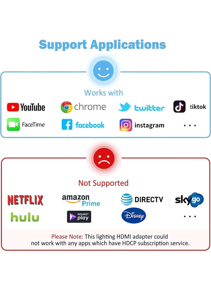 Generic - Lightning to HDMI Adapter, 1080P HD Video Digital AV Adapter with Charging Port, Compatible with iPhone, iPad, and Other Apple Devices - Image 1