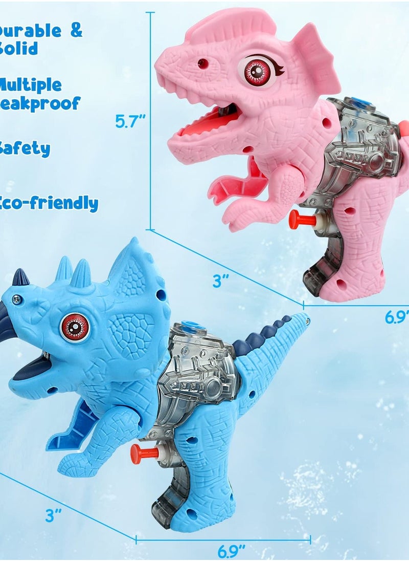 Excefore - Dinosaur Water Gun, 4 Pack Squirt Guns for Kids and Adults, Exciting Water Fighting Toy for Boys and Girls, Perfect for Backyard and Swimming Pool Play. - Image 1