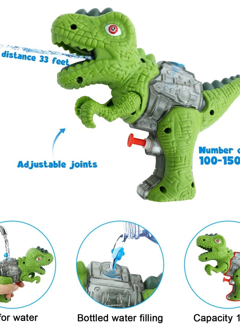Excefore - Dinosaur Water Gun, 4 Pack Squirt Guns for Kids and Adults, Exciting Water Fighting Toy for Boys and Girls, Perfect for Backyard and Swimming Pool Play. - Image 1
