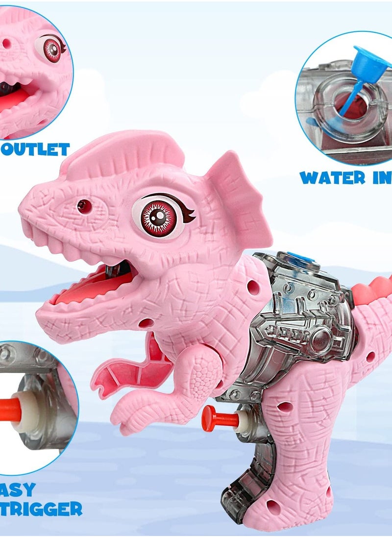 Excefore - Dinosaur Water Gun, 4 Pack Squirt Guns for Kids and Adults, Exciting Water Fighting Toy for Boys and Girls, Perfect for Backyard and Swimming Pool Play. - Image 1