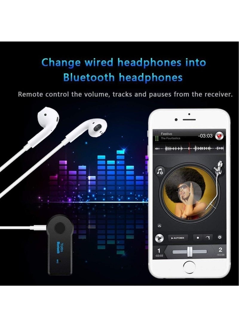 Bluetooth Music Audio Stereo Adapter Receiver for Car AUX IN Home Speaker MP3 - Image 4