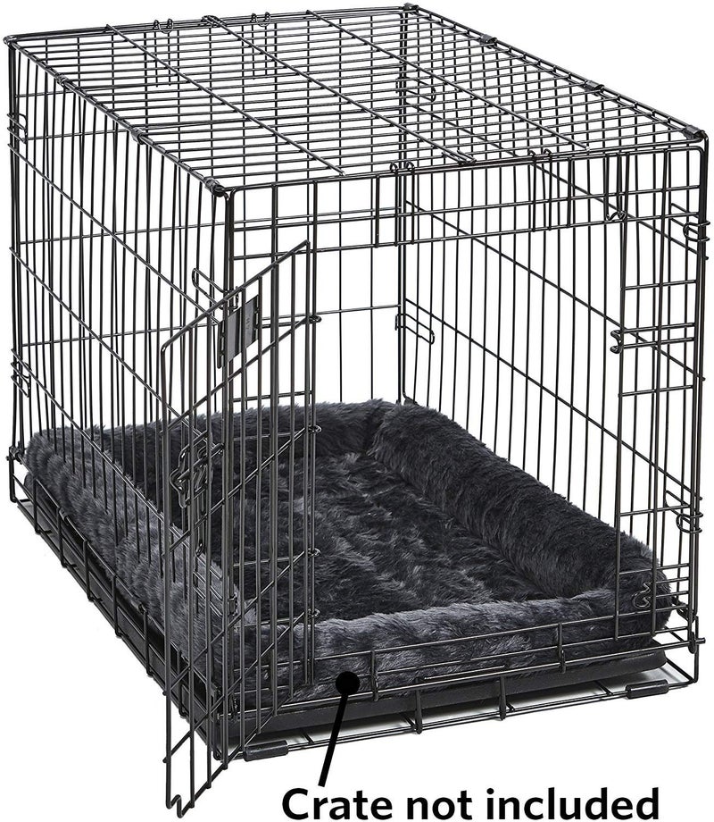 Fluffy's Luxurious Polyester Dog Bed | Bolster Bed Fits Metal Crates | Machine Wash & Dry (Black, Small) - Image 4