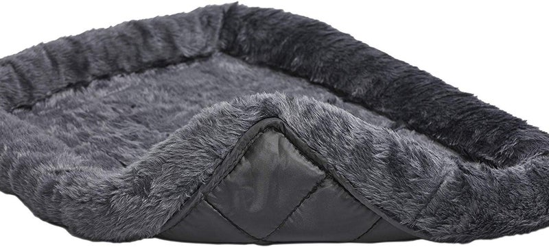 Fluffy's Luxurious Polyester Dog Bed | Bolster Bed Fits Metal Crates | Machine Wash & Dry (Black, Small) - Image 2
