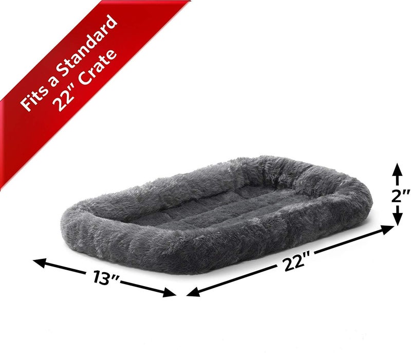 Fluffy's Luxurious Polyester Dog Bed | Bolster Bed Fits Metal Crates | Machine Wash & Dry (Black, Small) - Image 5