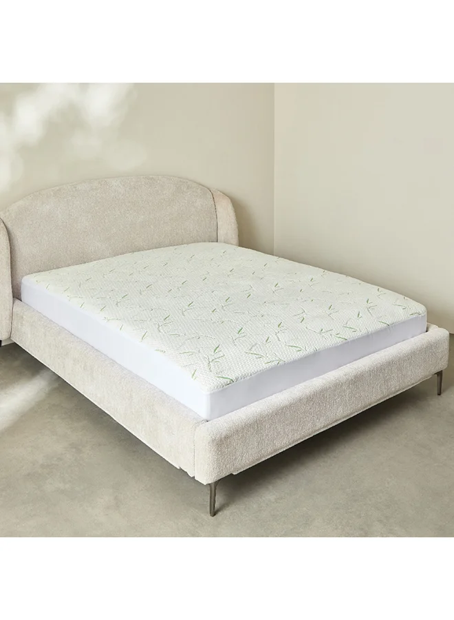 Home Box Bamboo Waterproof Olympic Queen Mattress Protector 200 x 33 x 160 cm