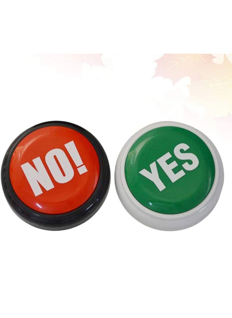 Y&D - Yes No Sound Button Answer Game Buzzer Desktop Toy Board Games Gift for Quiz Contest Without Battery Show, Red Buzzer(Seven Type Sounds) 2 Pcs - Image 1