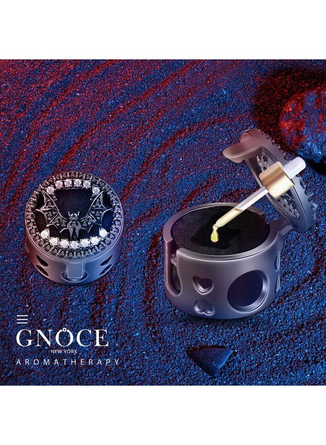 GNOCE Black Bat Bead Charm Sterling Silver Essential Oil Diffuser Dancing with Danger Dangle Charm fit for Bracelet/Necklace Jewelry Gift for Wife Girlfriend Christmas New Year - Image 5