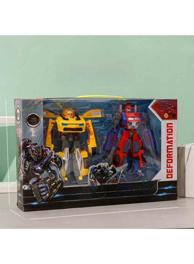 Special Warfare Mecha Pioneer Deformation Toy Gift Box Yellow Sports Car Children's Toy Special Warfare Mecha Boy Body Gift-Color:811-58 Deformed Ares  - Image 3