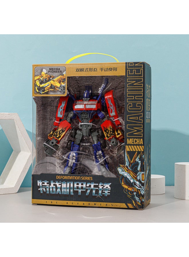 Special Warfare Mecha Pioneer Deformation Toy Gift Box Yellow Sports Car Children's Toy Special Warfare Mecha Boy Body Gift-Color:811-58 Deformed Ares  - Image 5