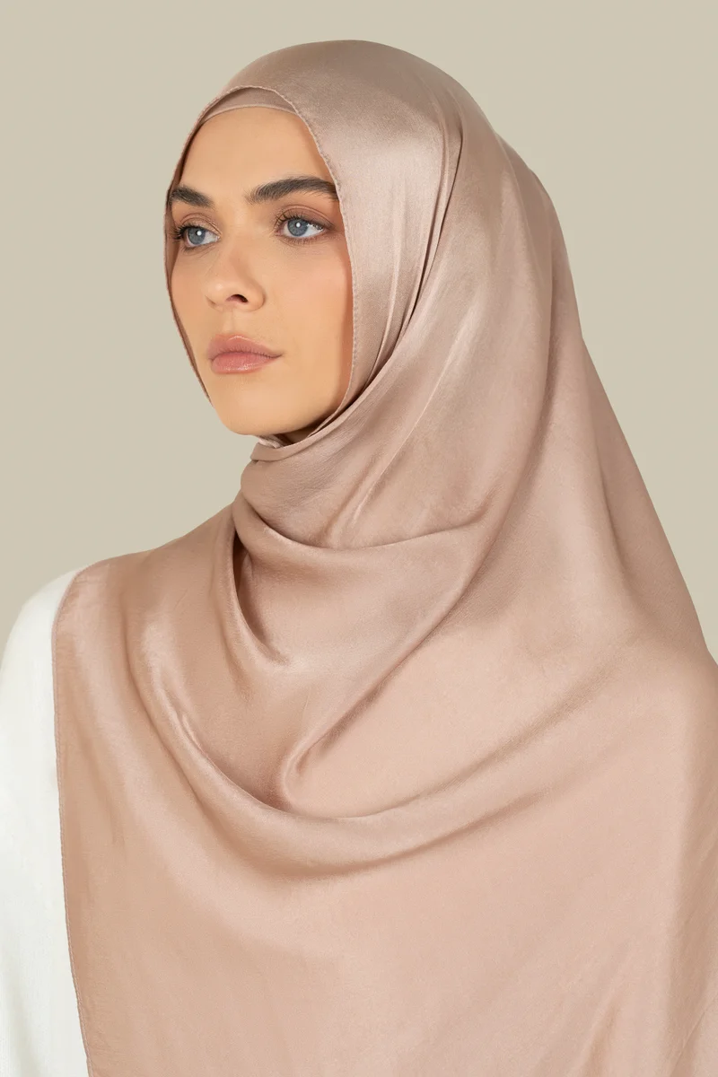 silqrose Blush Pink Silk Satin Hijab