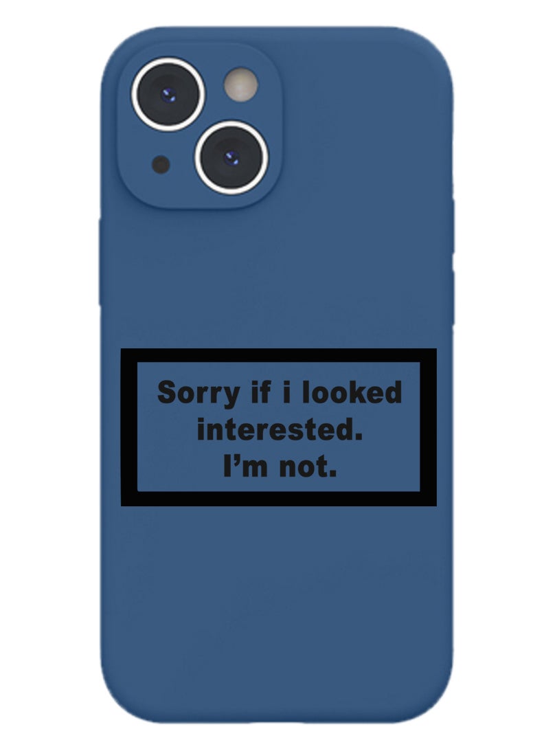 Theodor Protective Slim Fit Case Liquid Silicone Cover with Full Body Protection Anti-Scratch Shockproof Case For iPhone 14 Blue  - I am not white - Image 1