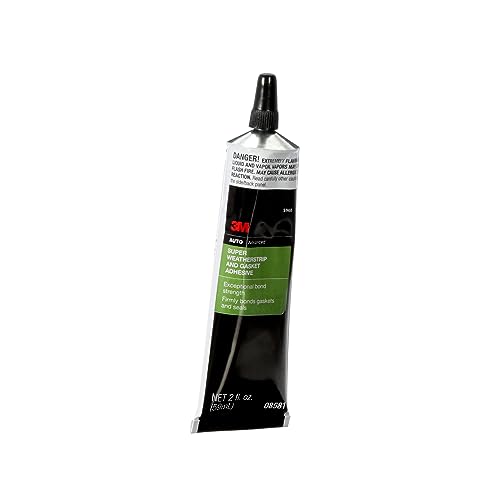 3M Super Weatherstrip and Gasket Adhesive, 08581, Black, 2 fl oz Tube, 1 Per Pack - Image 2