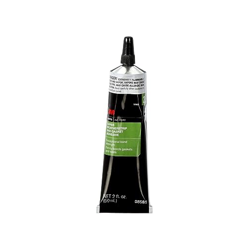 3M Super Weatherstrip and Gasket Adhesive, 08581, Black, 2 fl oz Tube, 1 Per Pack - Image 1