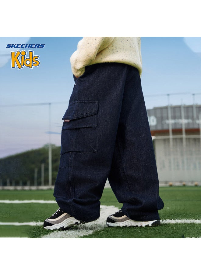 Skechers Boys' Pants  Winter Straight-leg Jeans Dark Blue Black 140 - Image 3