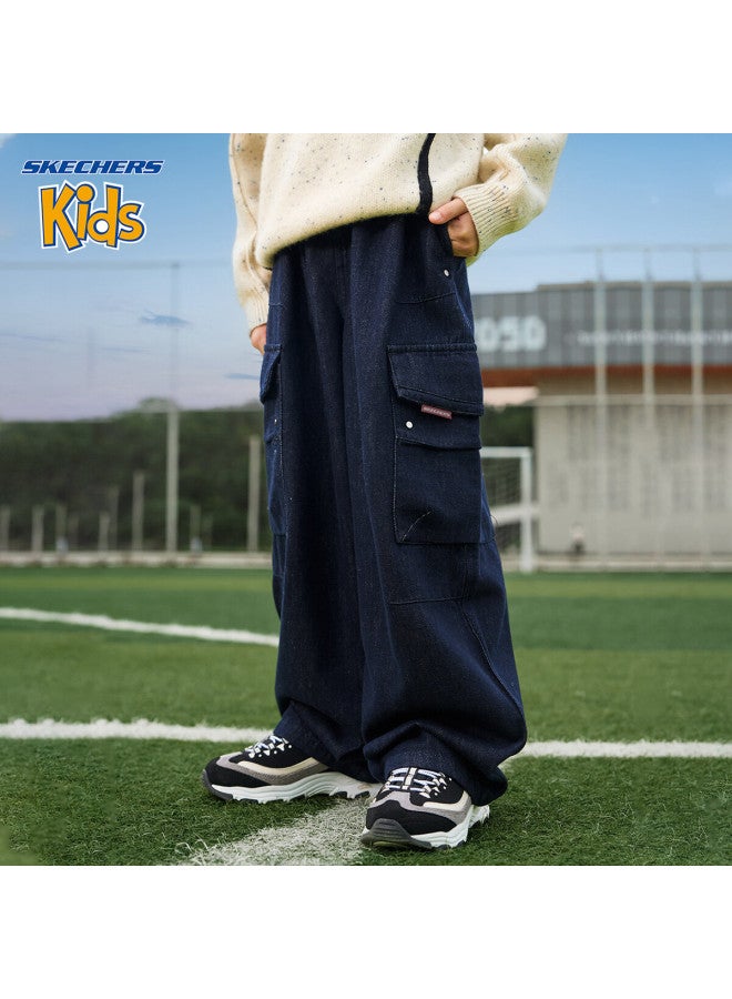 Skechers Boys' Pants  Winter Straight-leg Jeans Dark Blue Black 140 - Image 1