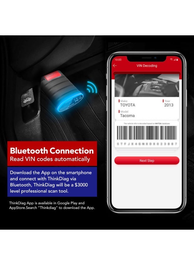 THINKCAR OBD2 Scanner Bluetooth Full System Bidirectional Diagnostic Scan Tool OE Level Code Reader with ECU Function 15+ Reset Service FCA AutoAuth All Software 1 Year Update Fits for iOS & Android - Image 5