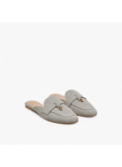Flora Bella By Shoexpress Women Solid Slip-On Mules with Metal Accent