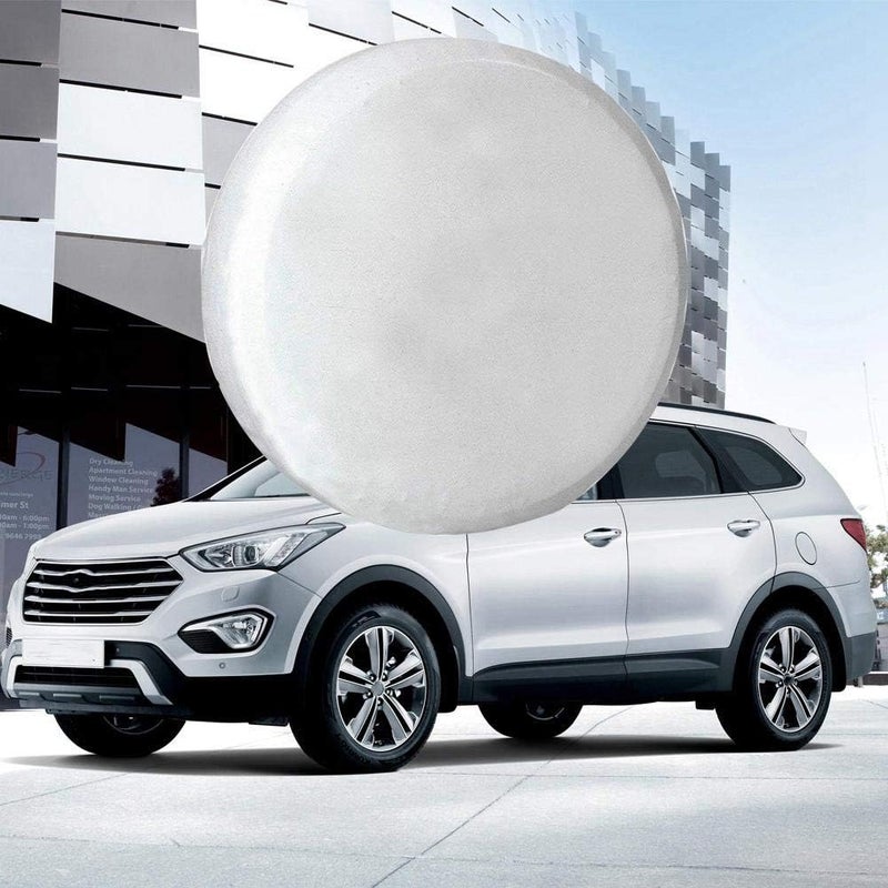 woobles 28inch Universal Tyre Cover, Spare Tire Cover Tyre Bag Waterproof for Trailer RV SUV Truck(White) White - Image 4