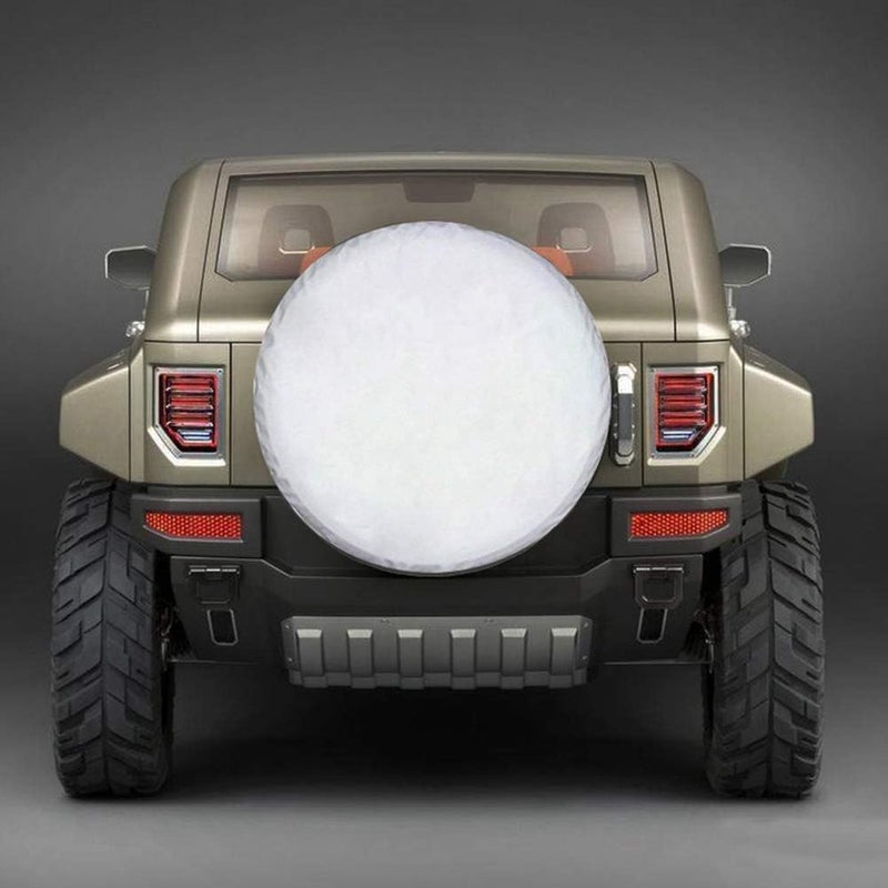 woobles 28inch Universal Tyre Cover, Spare Tire Cover Tyre Bag Waterproof for Trailer RV SUV Truck(White) White - Image 3