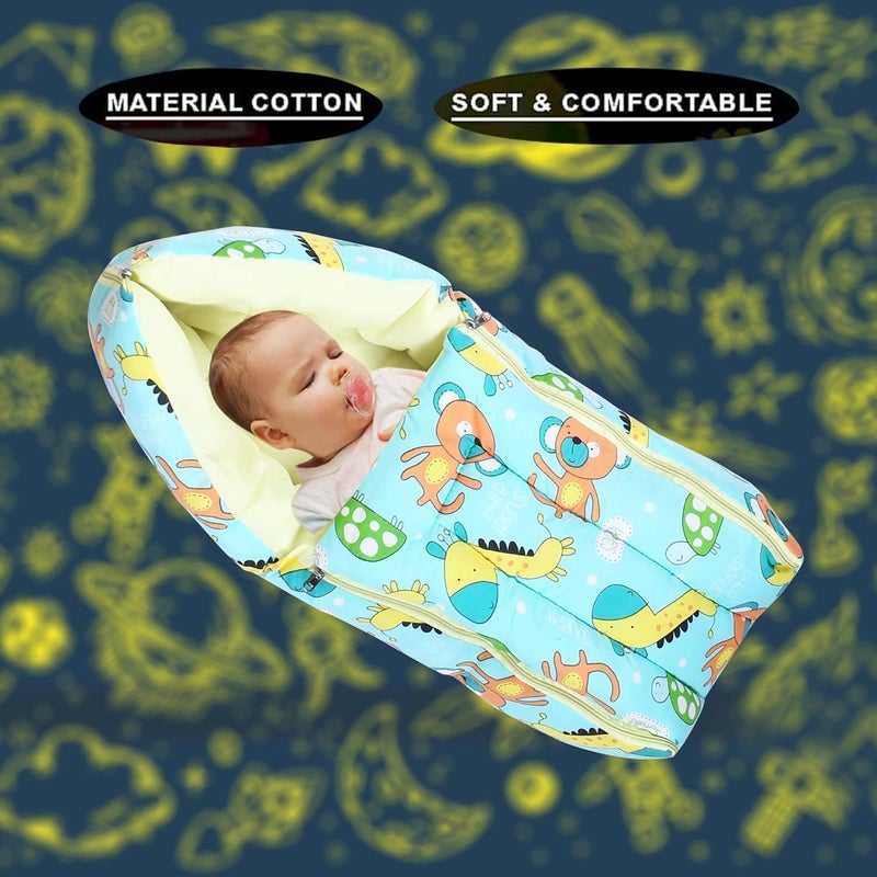 RAMPKD RAMPKD 3 in 1 Baby Bed, Sleeping Bag & Carry Nest, Cotton Baby Bedding for New Born & Infant, Portable Bassinet, Unisex Baby Sleeping Bed, Multi (Pack of-1)  - Image 4