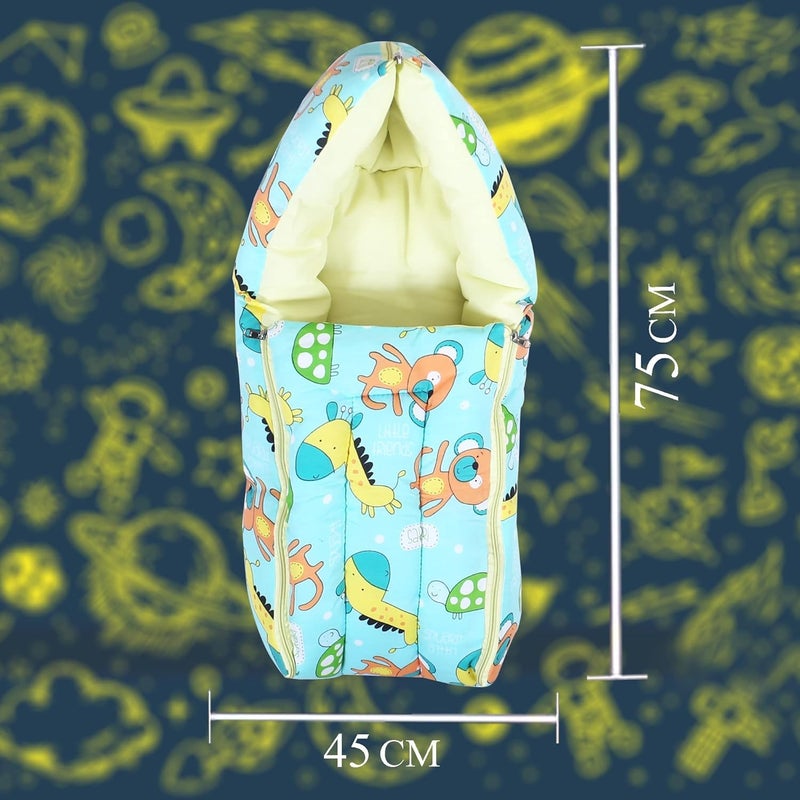 RAMPKD RAMPKD 3 in 1 Baby Bed, Sleeping Bag & Carry Nest, Cotton Baby Bedding for New Born & Infant, Portable Bassinet, Unisex Baby Sleeping Bed, Multi (Pack of-1)  - Image 5
