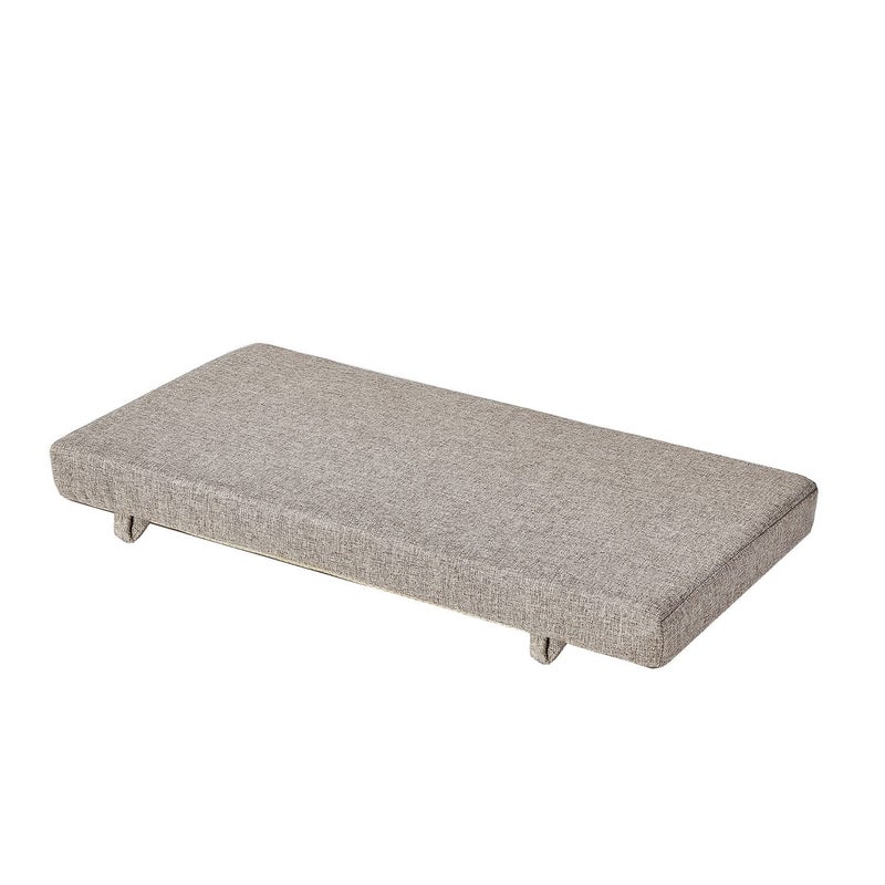 MICUSHION 44x14 Inch Piano Bench Cushion for Indoor Shoe Storage with Ties Non Slip Picnic Bench Pad for Kitchen Dining Table Seat Light Brown