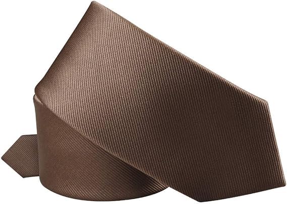 Young Arrow Premium Microfiber Matte Finish Necktie for Men – Solid Formal Tie for Office, Wedding, Party, Groom & Groomsmen (Dark Brown) - Image 5