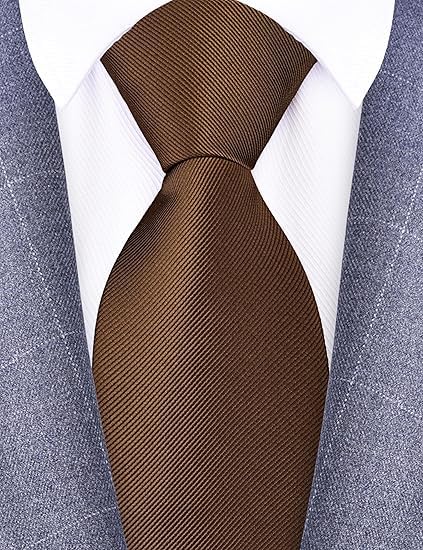 Young Arrow Premium Microfiber Matte Finish Necktie for Men – Solid Formal Tie for Office, Wedding, Party, Groom & Groomsmen (Dark Brown) - Image 3